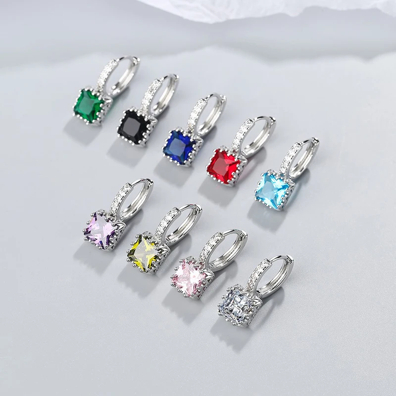 Women Fashion Geometric Square Hoop Earrings For Girl Female Red Platinum Inlaid Zirconia Elegant Earrings Jewelry Birthday Gift
Women Fashion Geometric Square Hoop Earrings For Girl Female Red Platinum Inlaid Zirconia Elegant Earrings Jewelry Birthday Gift