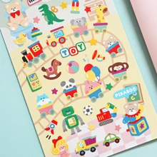 Korean Import Original BONITO Toy Land Cartoon Paper Stickers Scrapbooking Diy Journal Diary Sticker Cute Decor Gift