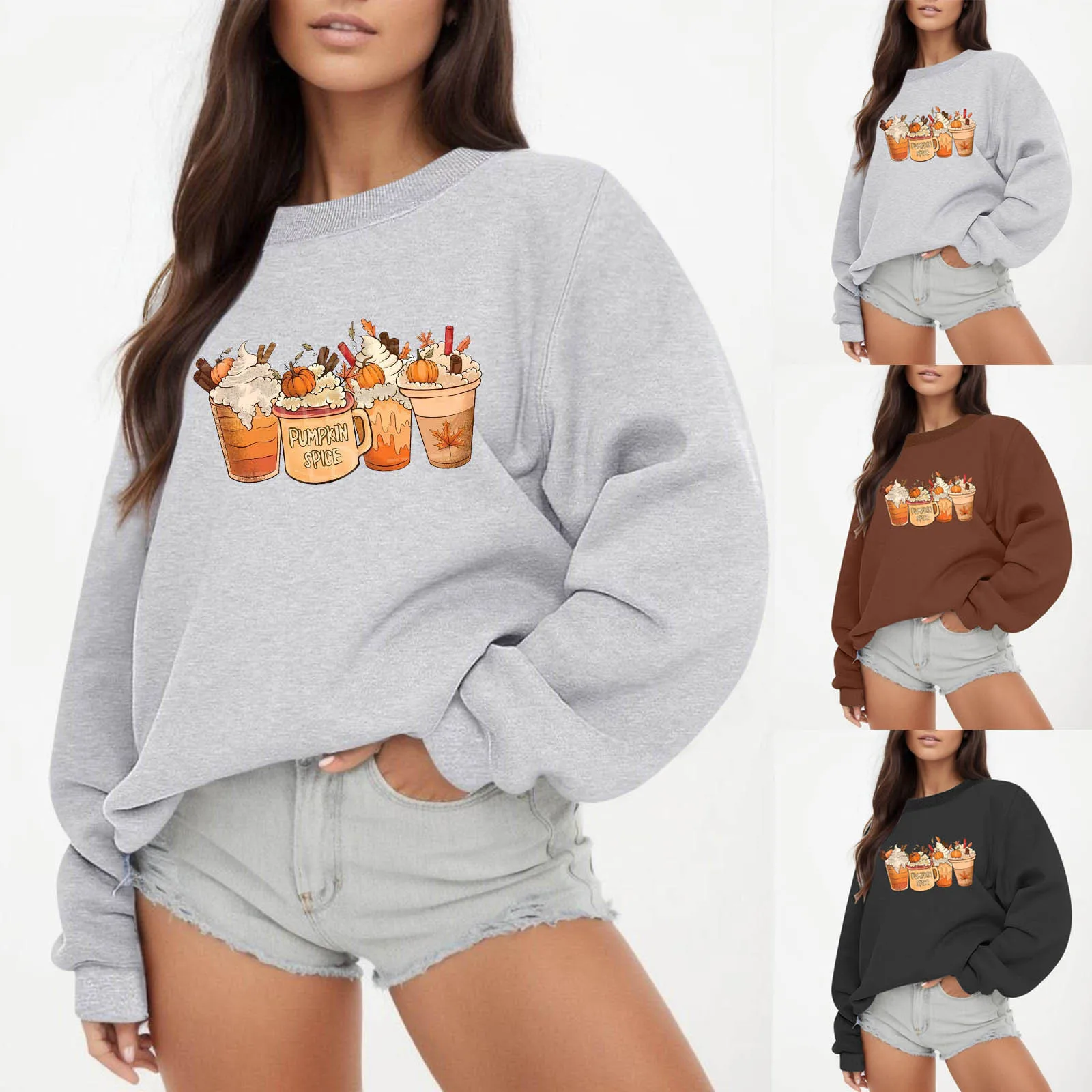 Women Autumn And Winter Casual Fashion Solid Color Round Neck Sweatshirt Funny Printed Long Sleeved Long Length Tops for Women
Women Autumn And Winter Casual Fashion Solid Color Round Neck Sweatshirt Funny Printed Long Sleeved Long Length Tops for Women