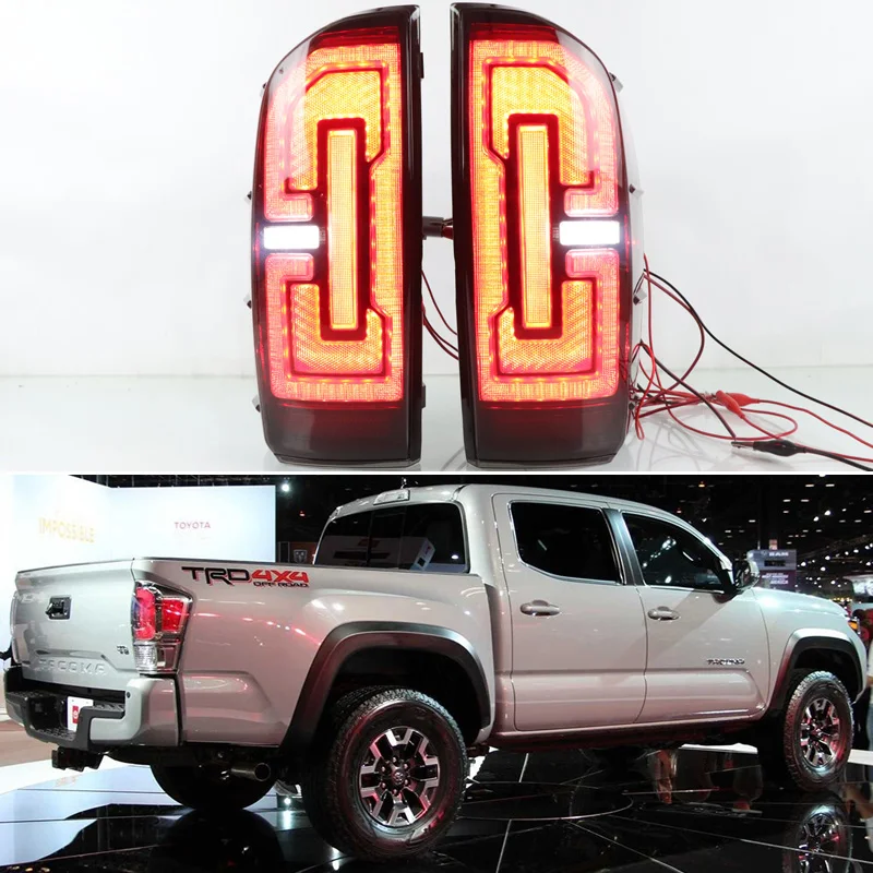 Автомобильный светодиодный задний фонарь, задний фонарь для Toyota Tacoma 2016-2022, светодиодный задний ходовой фсветильник + стоп-сигнал + задний + красный сигнал поворота
Автомобильный светодиодный задний фонарь, задний фонарь для Toyota Tacoma 2016-2022, светодиодный задний ходовой фсветильник + стоп-сигнал + задний + красный сигнал поворота