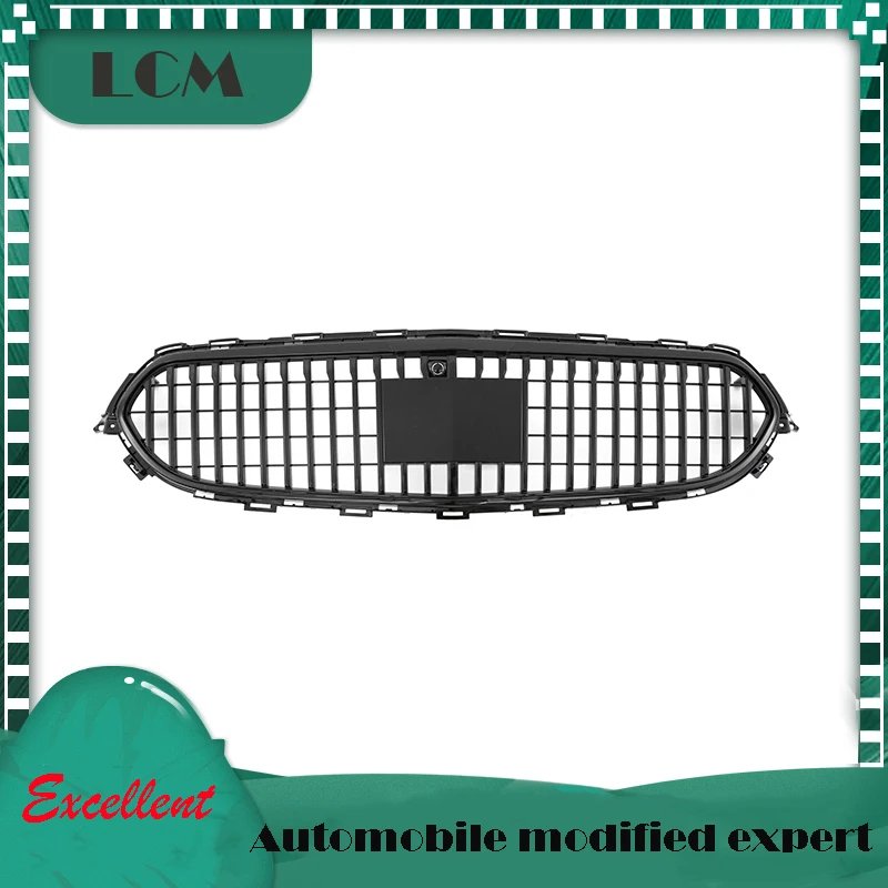 

With Maybach Look ABS Plastic Upper Front Bumper Racing Grille For Mercedes Benz E-Class W213 Classic Version 2020-ON Facelift