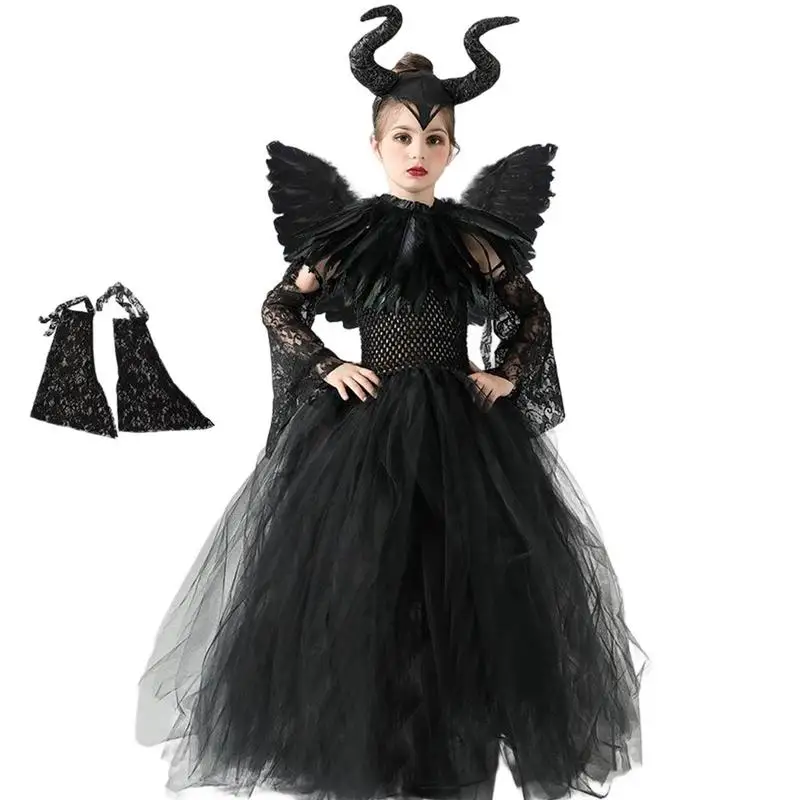 Fairy Movie Evil Dark Queen Halloween Costume Black Tulle Horn Sleeve Horn Headband Fairy Wings Girls Black Queen Costume For
Fairy Movie Evil Dark Queen Halloween Costume Black Tulle Horn Sleeve Horn Headband Fairy Wings Girls Black Queen Costume For