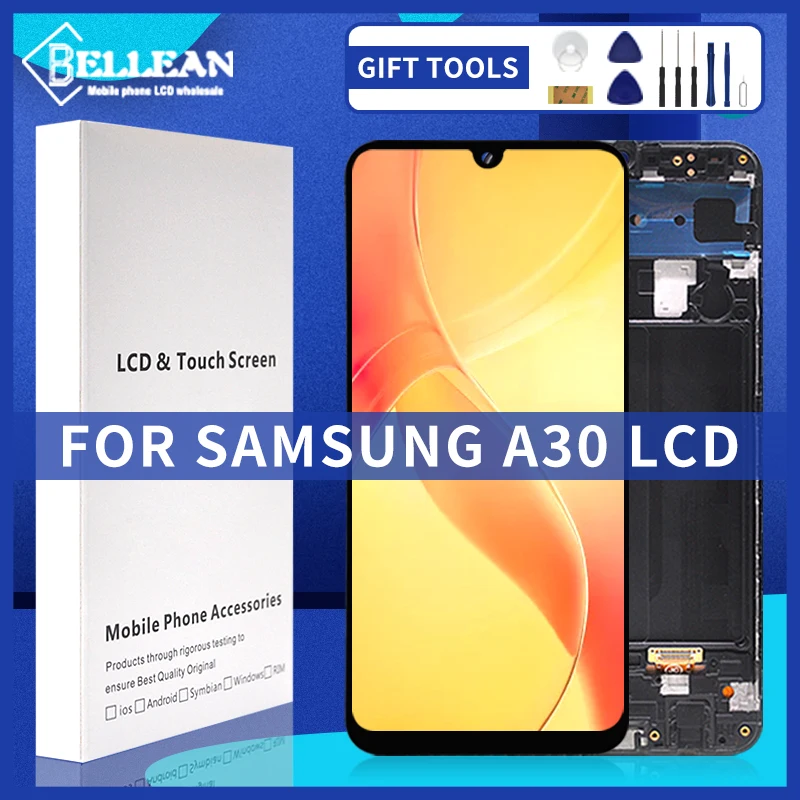 ЖК-дисплей 6,4 дюйма для Samsung Galaxy A305 A30, сенсорный дигитайзер, экран в сборе, замена с рамкой
ЖК-дисплей 6,4 дюйма для Samsung Galaxy A305 A30, сенсорный дигитайзер, экран в сборе, замена с рамкой