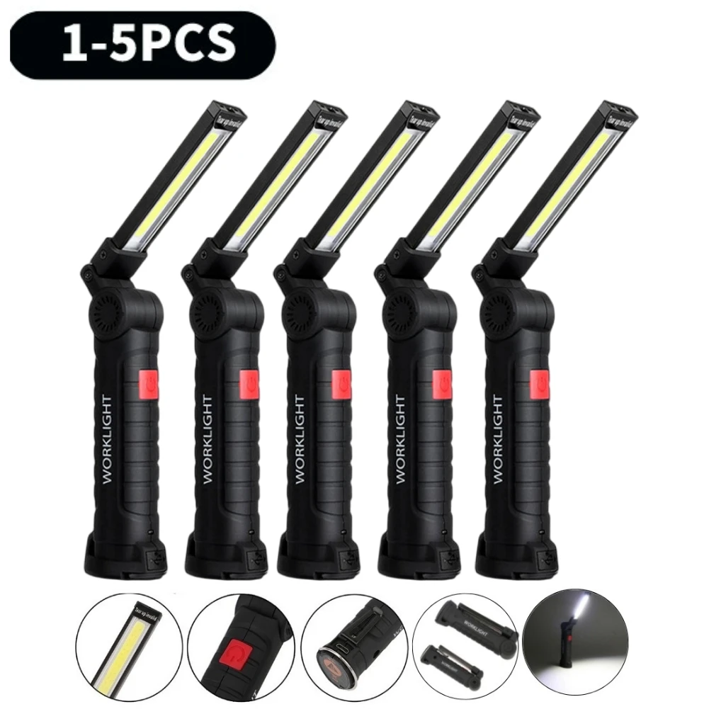 New Portable COB LED Flashlight USB Work Light Magnetic Lanterna Hanging Lamp with Built-in Battery Camping Torch
New Portable COB LED Flashlight USB Work Light Magnetic Lanterna Hanging Lamp with Built-in Battery Camping Torch