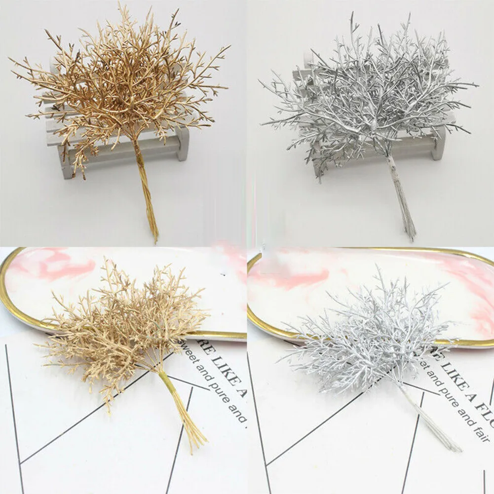 10pcs/Bundle Artificial Flower Gold/ Silver Pine Leaves Branch Plant Grass Xmas Wreath Decor Vase Decorative Plants
10pcs/Bundle Artificial Flower Gold/ Silver Pine Leaves Branch Plant Grass Xmas Wreath Decor Vase Decorative Plants