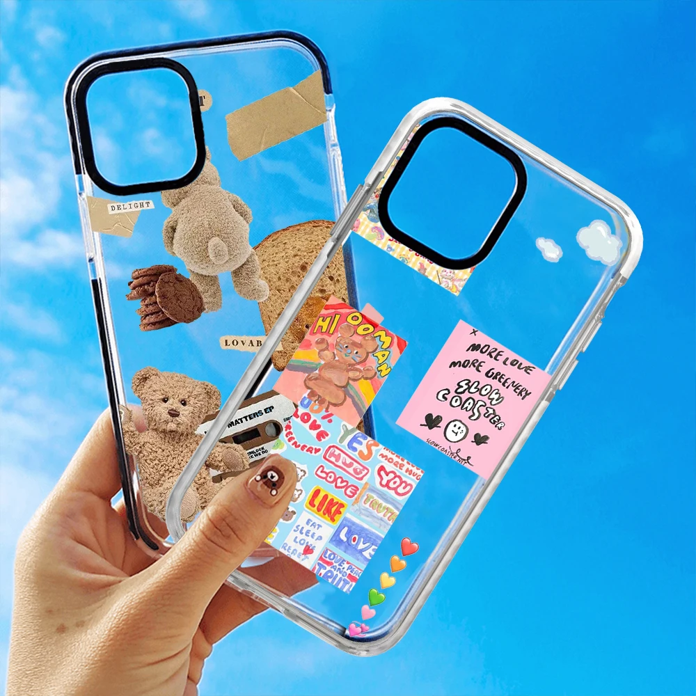 Cartoon Cute Bumper Phone Case for IPhone 11 12 13 Pro SE 2020 XR XS Max X 6 6S 7 8 Plus Transparent TPU Back Cover Fundas Coque 
Cartoon Cute Bumper Phone Case for IPhone 11 12 13 Pro SE 2020 XR XS Max X 6 6S 7 8 Plus Transparent TPU Back Cover Fundas Coque