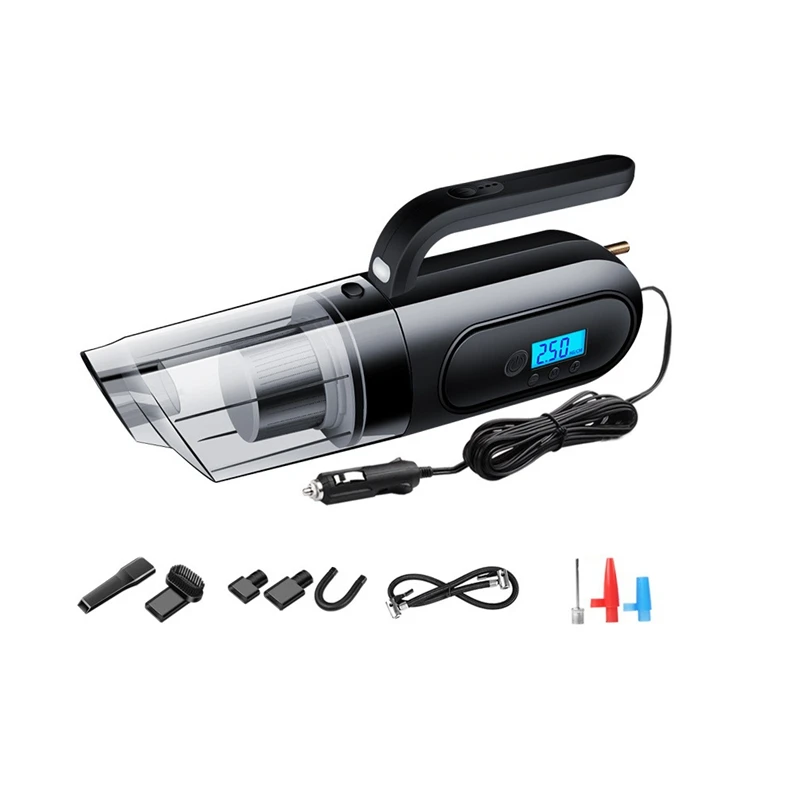 4 In 1 250W 25000PA Handheld Vacuum Cleaner With LED Light Powerful Vacuum Cleaner Wet&Dry Use For Auto Car Home
4 In 1 250W 25000PA Handheld Vacuum Cleaner With LED Light Powerful Vacuum Cleaner Wet&Dry Use For Auto Car Home