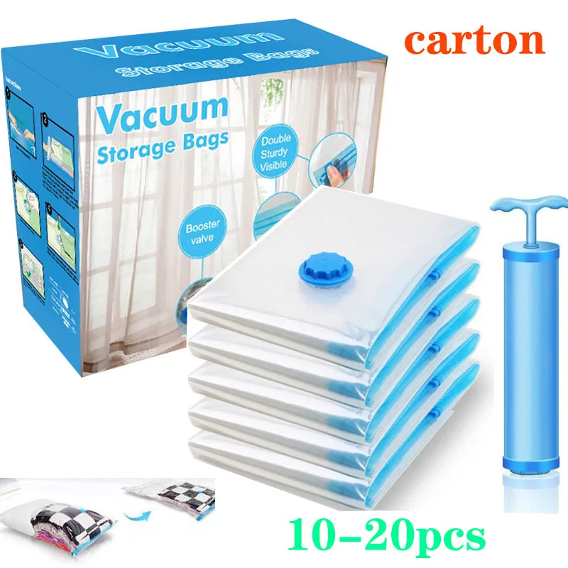 10/20PCS Thickened Vacuum Storage Bag For Cloth Compressed Bags with Hand Pump Reusable Blanket Clothes Quilt Organizer Travel
10/20PCS Thickened Vacuum Storage Bag For Cloth Compressed Bags with Hand Pump Reusable Blanket Clothes Quilt Organizer Travel