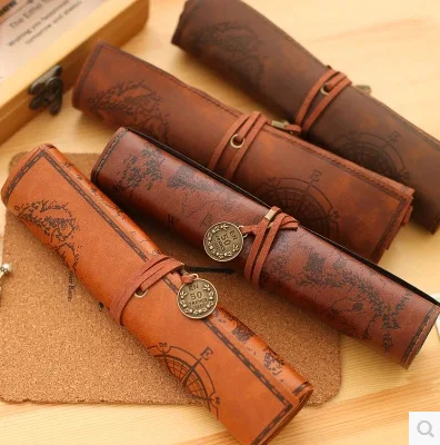 Treasure Map Vintage Pencil Roll Bag Canvas Creative Leather Large Capacity Cute Simple Stationery Box Office School Supplies
Treasure Map Vintage Pencil Roll Bag Canvas Creative Leather Large Capacity Cute Simple Stationery Box Office School Supplies