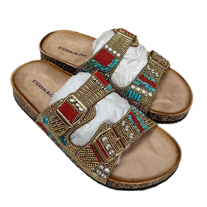 2022 New Vintage Ethnic Style Women's Slides Bohemian Rhinestone Decoration Hollow Women's Slippers Summer Slipper Sandals
2022 New Vintage Ethnic Style Women's Slides Bohemian Rhinestone Decoration Hollow Women's Slippers Summer Slipper Sandals