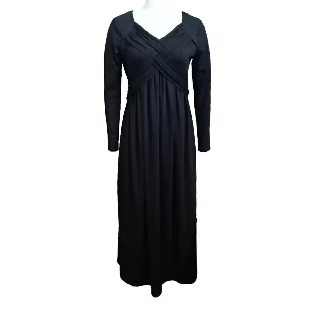 Elegant Midi Dress Versatile Women's V-neck A-line Midi Dress Stylish Cross Strap Stitching Flattering High Waist for Spring
Elegant Midi Dress Versatile Women's V-neck A-line Midi Dress Stylish Cross Strap Stitching Flattering High Waist for Spring