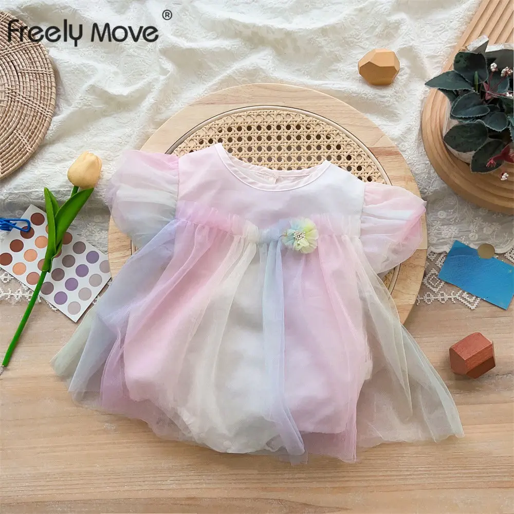 2023 New Baby Girls Princess Romper Summer Rompers Floral Tulle Short Sleeve Jumpsuit for Girls Sweet Toddler Costumes
2023 New Baby Girls Princess Romper Summer Rompers Floral Tulle Short Sleeve Jumpsuit for Girls Sweet Toddler Costumes