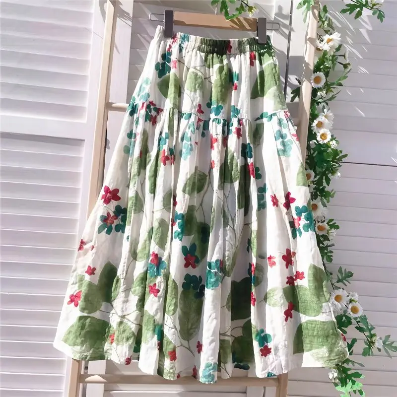 Linen Midi Long Skirt 2023 woman y2k skirts women stylish fashion korean cute flower clothing summer vintage elastic waistband
Linen Midi Long Skirt 2023 woman y2k skirts women stylish fashion korean cute flower clothing summer vintage elastic waistband