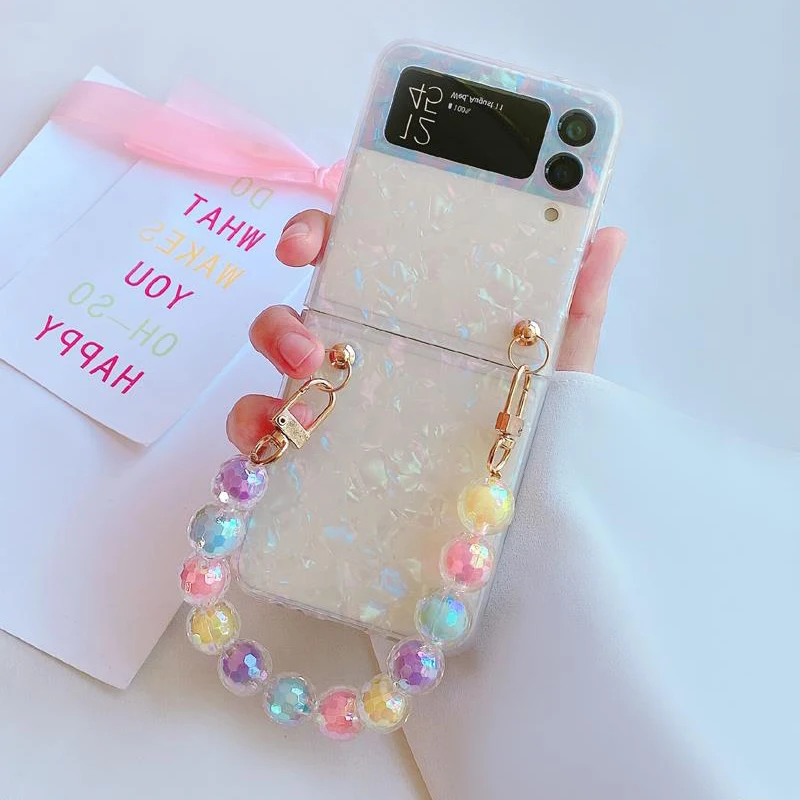Funda Case for Samsung Galaxy Z Flip 3 Z Flip 4 Z Flip 2 5G Color Shell Rainbow Pearl Bracelet Protection Phone Case Cover
Funda Case for Samsung Galaxy Z Flip 3 Z Flip 4 Z Flip 2 5G Color Shell Rainbow Pearl Bracelet Protection Phone Case Cover