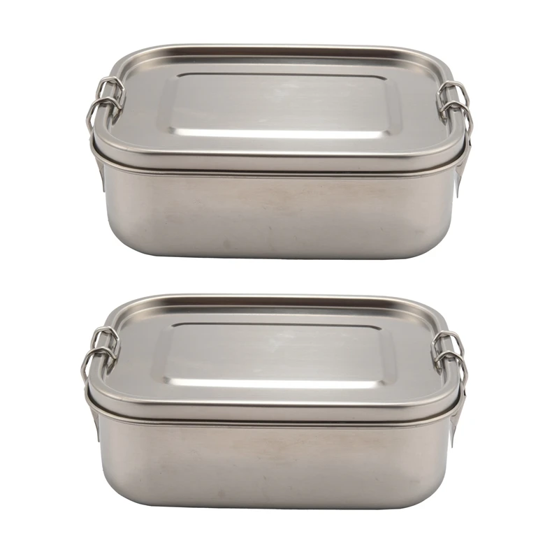 2X Stainless Steel Lunch Food Container With Lock Clips And Leakproof Design, 800ML Bento Boxes Lunch Container
2X Stainless Steel Lunch Food Container With Lock Clips And Leakproof Design, 800ML Bento Boxes Lunch Container