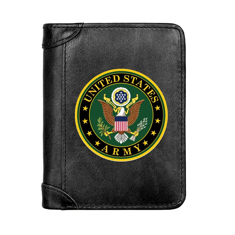 Military United States Army Badge Printing Genuine Leather Men Wallet Classic Pocket Slim Card Holder Male Short Coin Purses
Military United States Army Badge Printing Genuine Leather Men Wallet Classic Pocket Slim Card Holder Male Short Coin Purses