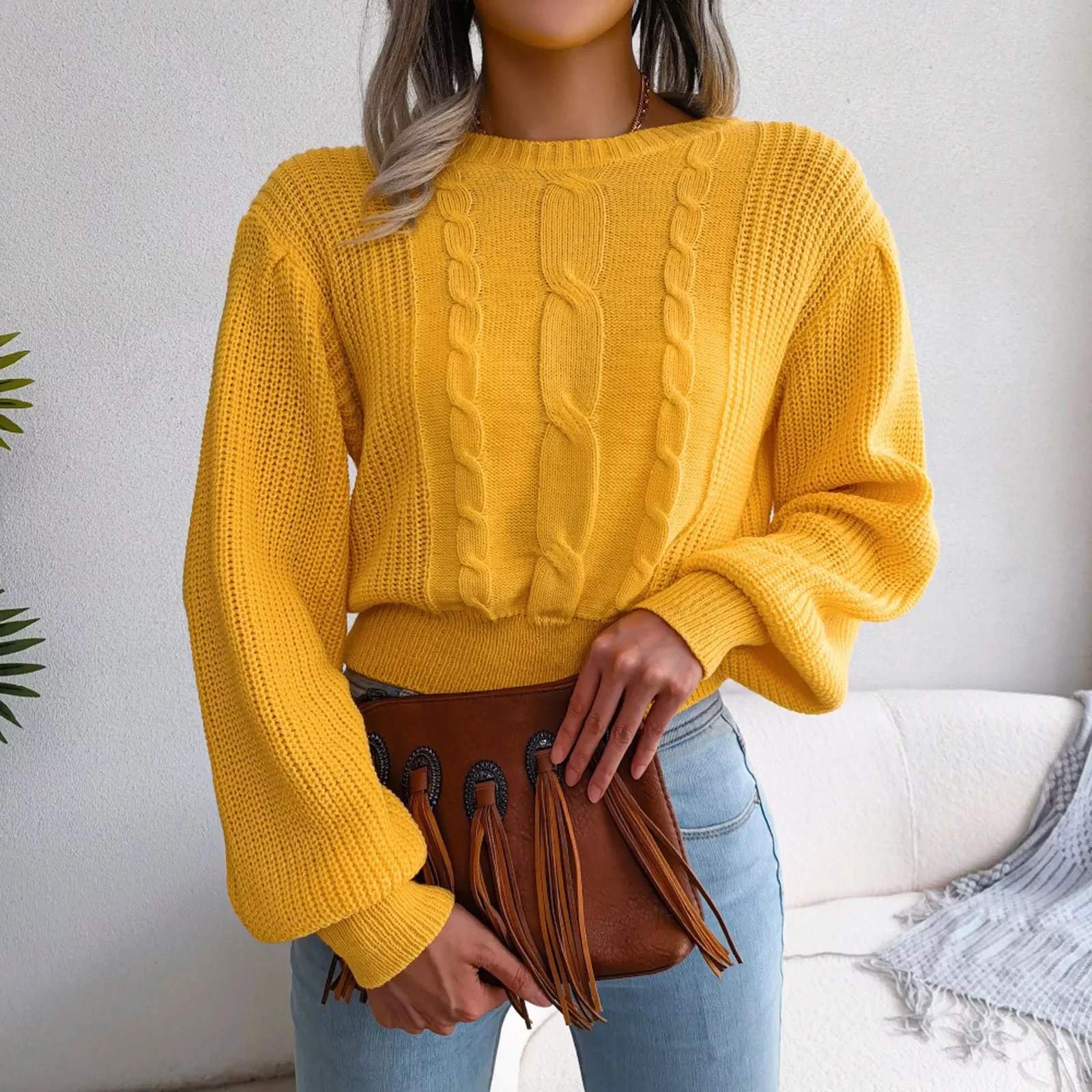 NEW 2023 Fashion Women's Autumn Winter Ins Style Long Sleeve Pullover Tops Solid Lantern Sleeve Jumper Knitted Sweater#g3
NEW 2023 Fashion Women's Autumn Winter Ins Style Long Sleeve Pullover Tops Solid Lantern Sleeve Jumper Knitted Sweater#g3