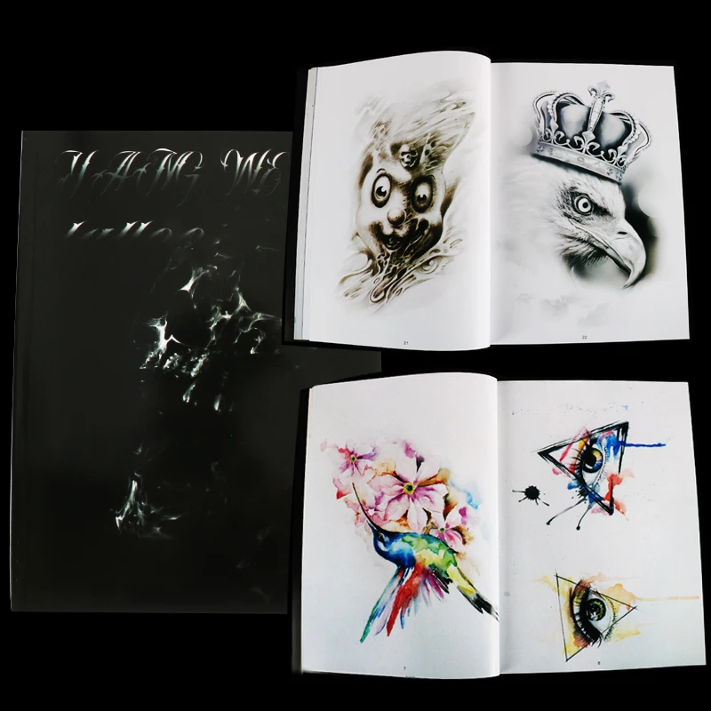 Tattoo Book Album Latest Original Manuscript A4 Size Sketch Black Eagle Skeleton Eyes Feather Death Buddha Skull Tattoo Supply
Tattoo Book Album Latest Original Manuscript A4 Size Sketch Black Eagle Skeleton Eyes Feather Death Buddha Skull Tattoo Supply