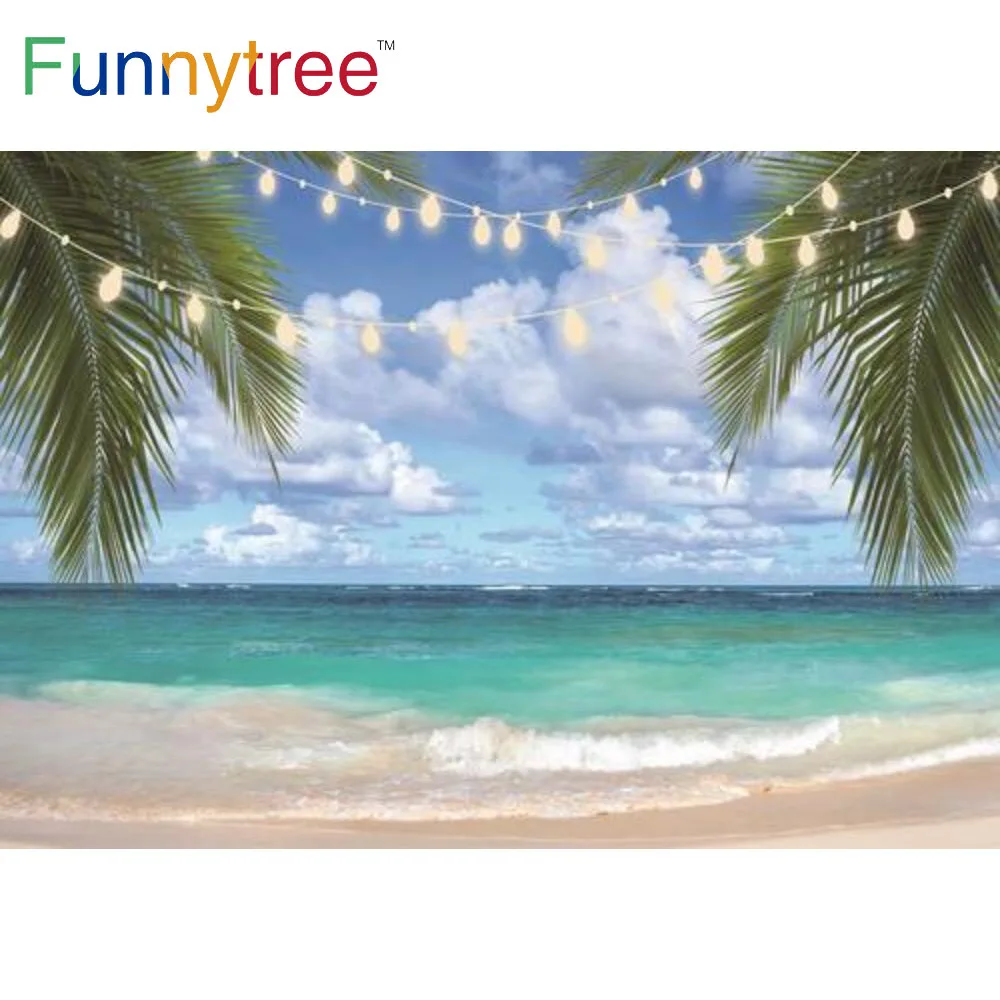Funnytree Summer Seaside Beach Sky Cloud Birthday Party Background Tropical Leaves Vocation Lights Wedding Baby Shower Backdrop
Funnytree Summer Seaside Beach Sky Cloud Birthday Party Background Tropical Leaves Vocation Lights Wedding Baby Shower Backdrop