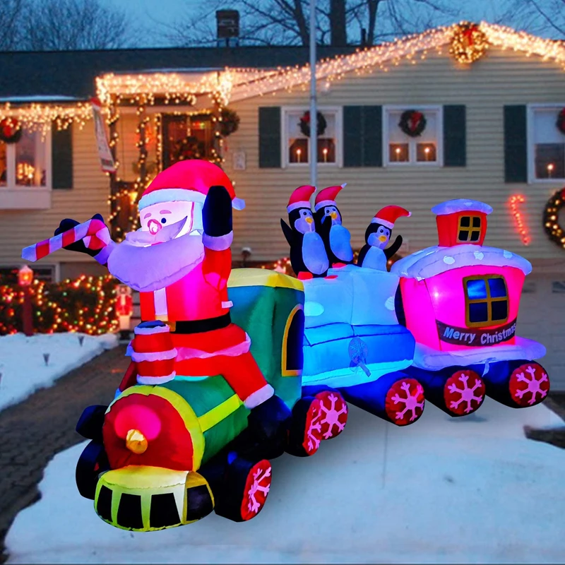 8 Ft LED Lighted Inflatables Christmas Train with Santa Claus Penguin Decorations Inflatable Yard Garden Lawn Indoors Outdoors
8 Ft LED Lighted Inflatables Christmas Train with Santa Claus Penguin Decorations Inflatable Yard Garden Lawn Indoors Outdoors