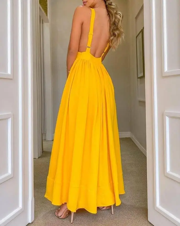 Dresses for Women 2023 New Sexy Party Evening V-Neck Sleeveless Plain Knotted Backless Fashion A Line Maxi Dress
Dresses for Women 2023 New Sexy Party Evening V-Neck Sleeveless Plain Knotted Backless Fashion A Line Maxi Dress