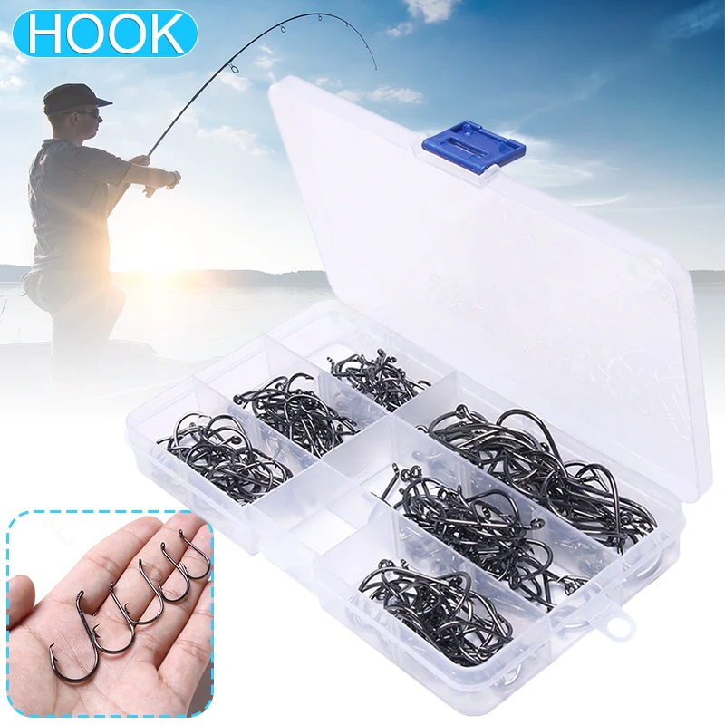 Portable Fishing Hooks Set Durable Metal Barbed Fish Hook Professional Fishing Gear for Saltwater Freshwater XR-Hot
Portable Fishing Hooks Set Durable Metal Barbed Fish Hook Professional Fishing Gear for Saltwater Freshwater XR-Hot