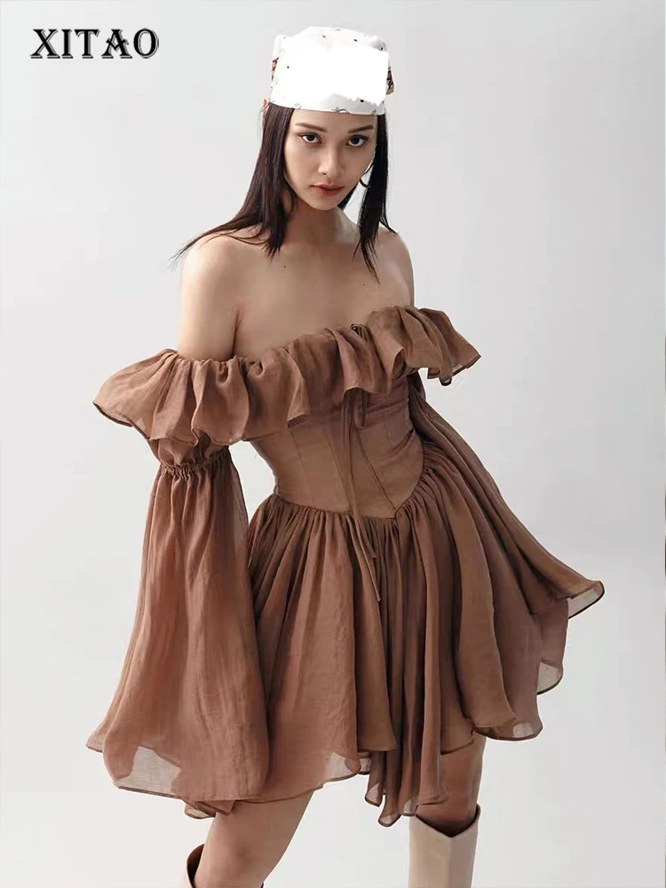 XITAO Solid Casual Dress Women Korea Summer New Arrival Personality Fashion Loose Slash Neck Collar Flare Sleeve Dress WLD8040
XITAO Solid Casual Dress Women Korea Summer New Arrival Personality Fashion Loose Slash Neck Collar Flare Sleeve Dress WLD8040