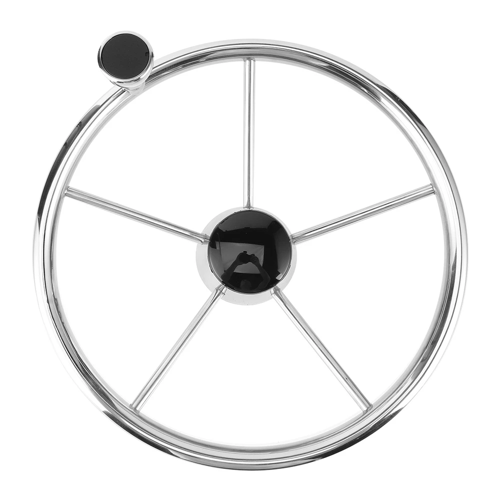 13.5in 5 Spoke Steering Wheel with Knob Stainless Steel Universal Marine Boat Accessories
13.5in 5 Spoke Steering Wheel with Knob Stainless Steel Universal Marine Boat Accessories