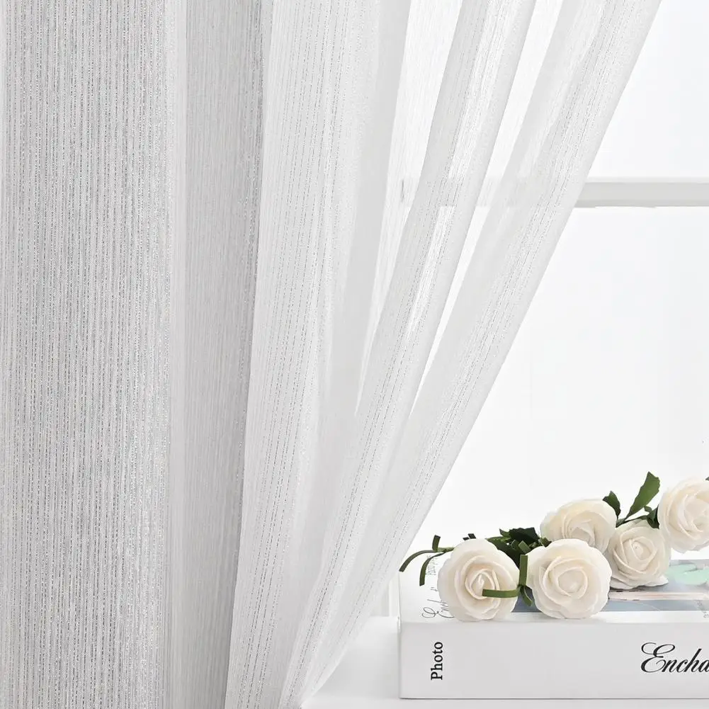 1 Sheet Window Tulle Practical Elegant Room Window Sheer Tulle Curtain Soft Texture Reusable Window Gauze
1 Sheet Window Tulle Practical Elegant Room Window Sheer Tulle Curtain Soft Texture Reusable Window Gauze