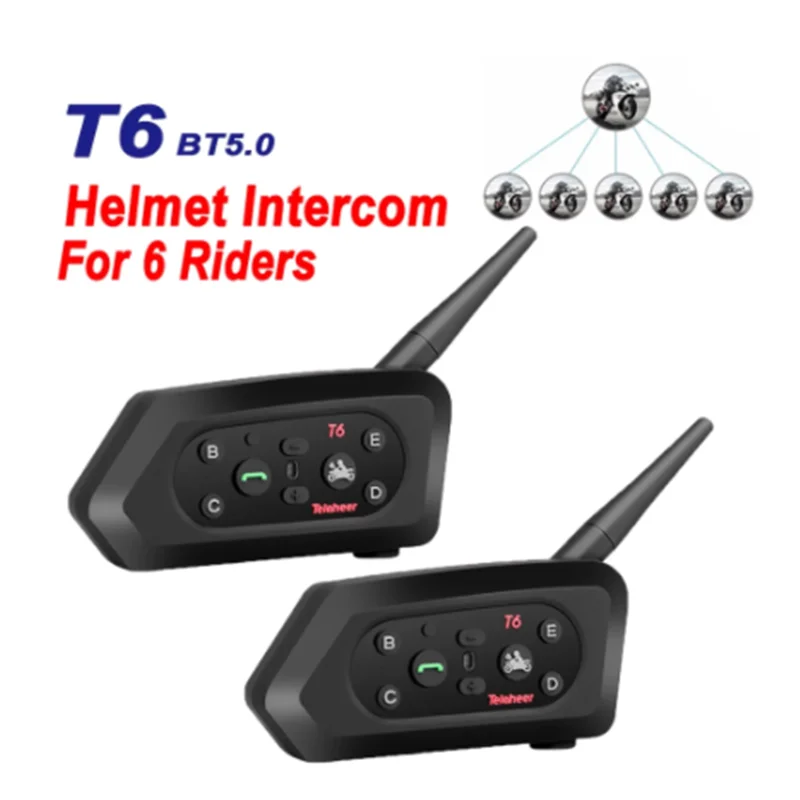 MP3-плеер T6 Bluetooth мотоцикл BT коммуникатор шлем гарнитура внутренней связи с 1200 м внутренней телефонной связи для 6 водителей
MP3-плеер T6 Bluetooth мотоцикл BT коммуникатор шлем гарнитура внутренней связи с 1200 м внутренней телефонной связи для 6 водителей
