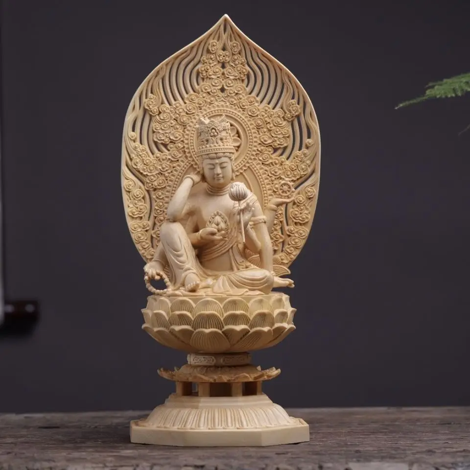 Chinese Home Feng Shui Statue Solid Wood Carving Ruyi Six-armed Guanyin Bodhisattva Statue Wooden Hand-carved Buddha Statue
Chinese Home Feng Shui Statue Solid Wood Carving Ruyi Six-armed Guanyin Bodhisattva Statue Wooden Hand-carved Buddha Statue
