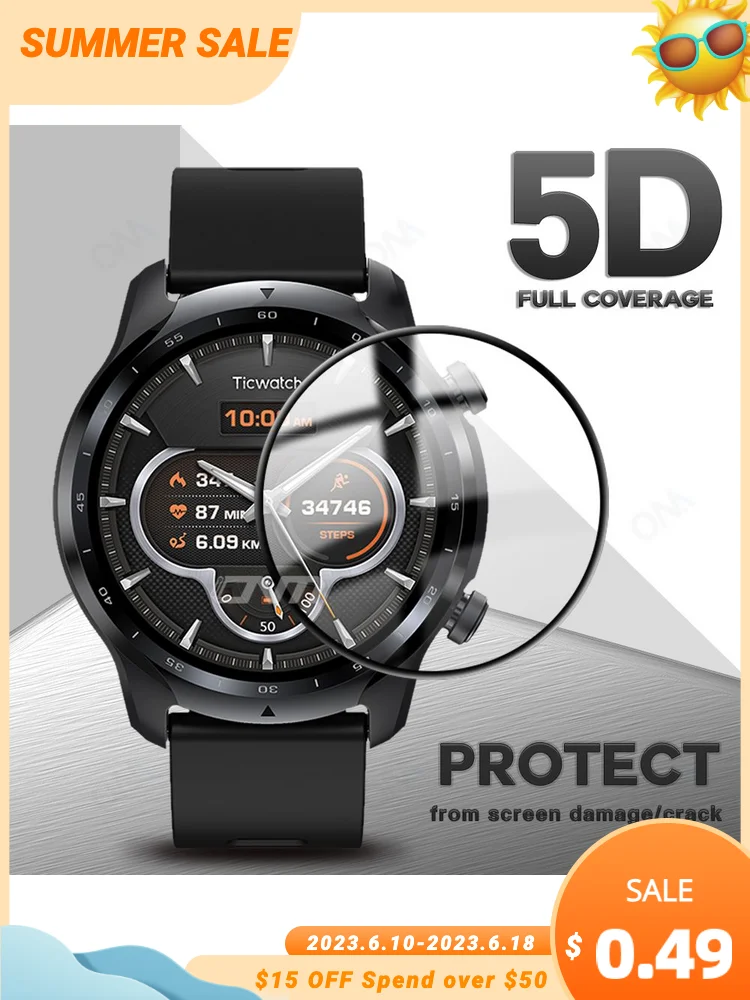 5D Protective Film For TicWatch Pro 3 2020 2021 Smart Watch Full Cover Screen Protector for Tic watch Pro 2020 2021 (Not Glass)
5D Protective Film For TicWatch Pro 3 2020 2021 Smart Watch Full Cover Screen Protector for Tic watch Pro 2020 2021 (Not Glass)