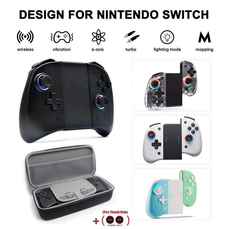 Bluetooth-Compatible Wireless Switch Pro Controller Gamepad Joystick For Nintend Switch With LED Turbo Wake-Up 6-axis Mapping
Bluetooth-Compatible Wireless Switch Pro Controller Gamepad Joystick For Nintend Switch With LED Turbo Wake-Up 6-axis Mapping