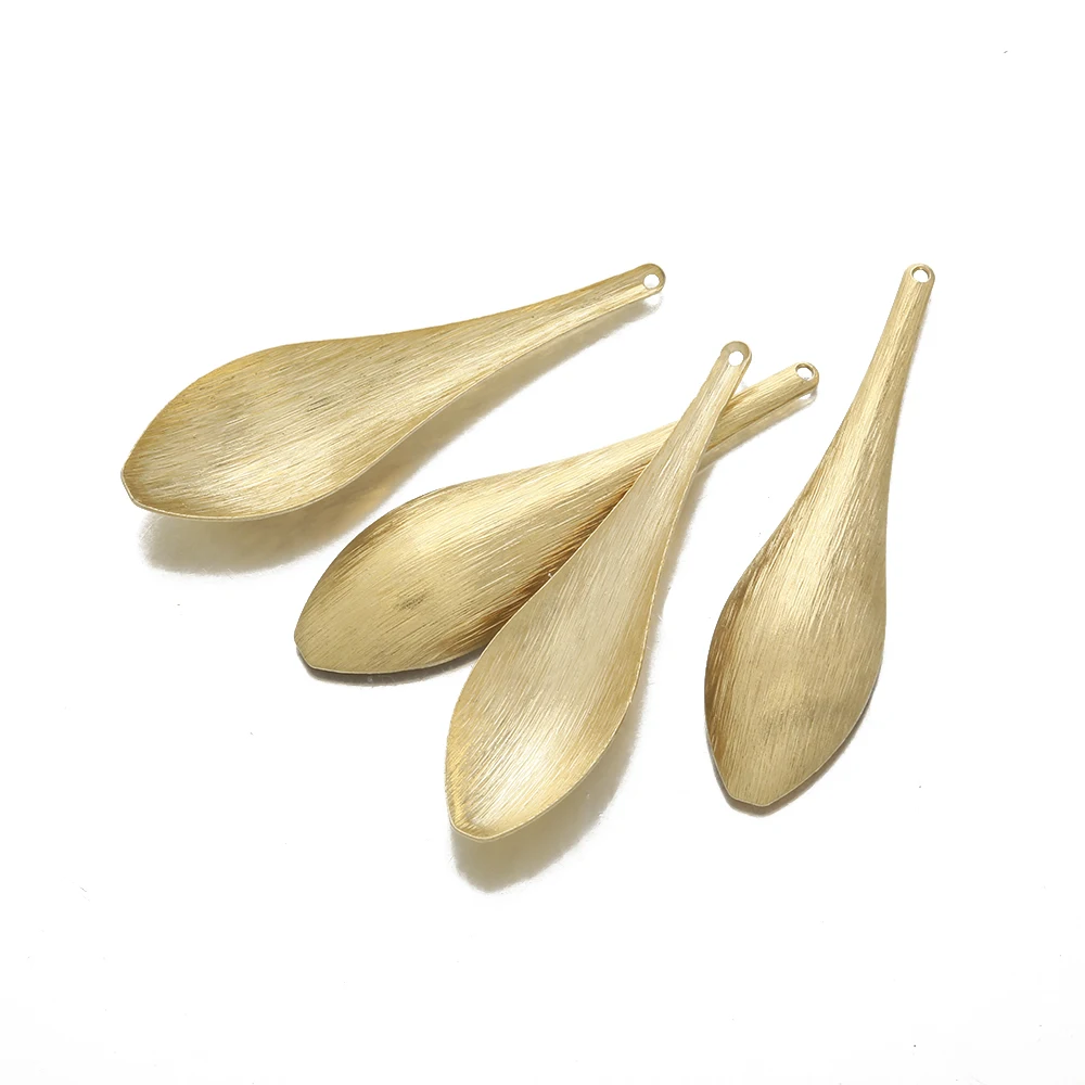 

10Pcs Raw Brass Textured Spoon Charm for Diy Jewelry Making Leaf Shaped Charms Pendant Diy Earrings Bracelet Keychain Findings