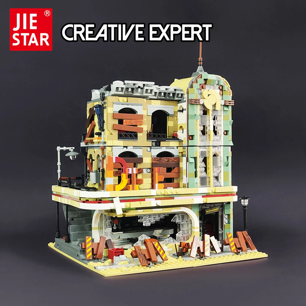 JIESTAR Creative Expert Street View Doomsday Restaurant 89101 Moc Bricks Modular House Model Building Blocks Downtown Diner
JIESTAR Creative Expert Street View Doomsday Restaurant 89101 Moc Bricks Modular House Model Building Blocks Downtown Diner