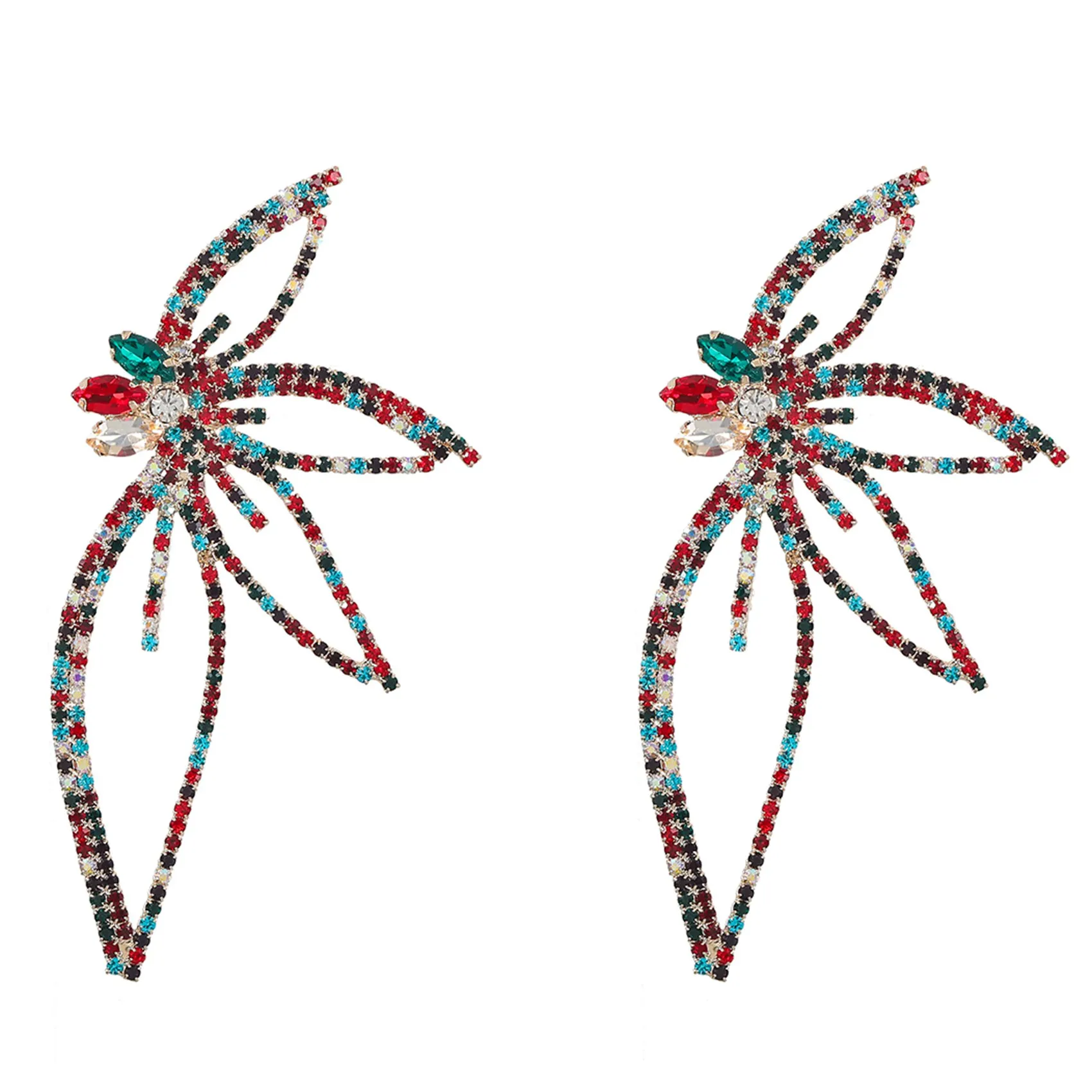 Sparkling Rhinestone Flower Drop Earrings Earrings for Women Wedding Jewelry Multicolor
Sparkling Rhinestone Flower Drop Earrings Earrings for Women Wedding Jewelry Multicolor