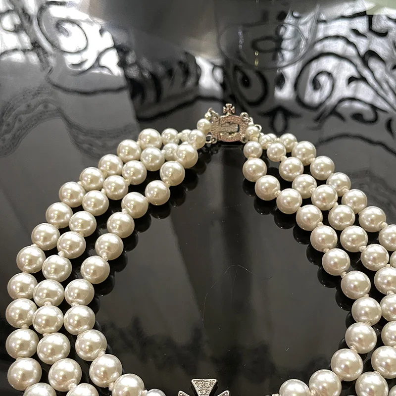 Saturn Jewelry Summer New Classic 3 Layers Pearl Saturn Necklaces Choker Clavicle Chain For Women Gift Wedding Party
Saturn Jewelry Summer New Classic 3 Layers Pearl Saturn Necklaces Choker Clavicle Chain For Women Gift Wedding Party