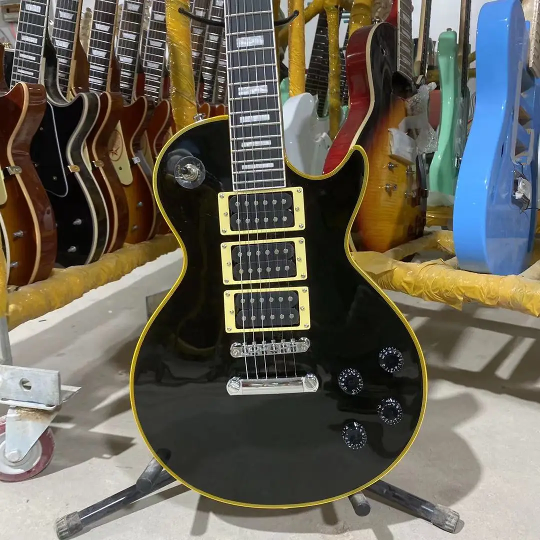 Black Beauty Version Electric Guitar Yellow Binding Three Pickups Mahogany Body Rosewood Fingerboard Free Shipping
Black Beauty Version Electric Guitar Yellow Binding Three Pickups Mahogany Body Rosewood Fingerboard Free Shipping