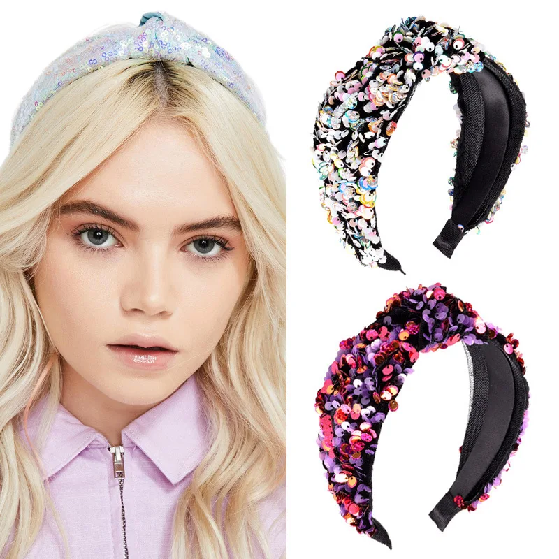 New Fashion Full Sequin Luxury Hair Accessories Hairbands Sparkly Padded Headbands Headdress Colorful Sponge Hoop Women Headband
New Fashion Full Sequin Luxury Hair Accessories Hairbands Sparkly Padded Headbands Headdress Colorful Sponge Hoop Women Headband
