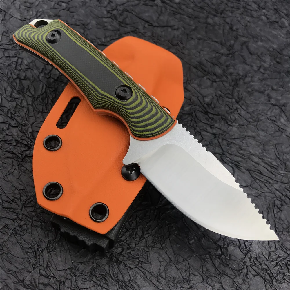 BM 15017 Hunt Hidden Canyon Hunter Fixed Blade Knife 2.79" S90V Drop Point, Richlite/Orange G10 Handles Gift Leather Sheath
BM 15017 Hunt Hidden Canyon Hunter Fixed Blade Knife 2.79" S90V Drop Point, Richlite/Orange G10 Handles Gift Leather Sheath