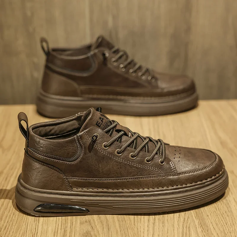 Men's Casual Shoes High Top Thick Bottom Comfortable Non-slip Wear-Resistant Outdoor Fashion Wild Spring and Autumn Main Push
Men's Casual Shoes High Top Thick Bottom Comfortable Non-slip Wear-Resistant Outdoor Fashion Wild Spring and Autumn Main Push