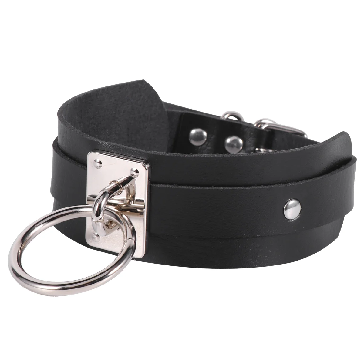 Choker Collar Necklace Single Ring Decor Punk Style Necklace Fashion Choker (Black) Border
Choker Collar Necklace Single Ring Decor Punk Style Necklace Fashion Choker (Black) Border