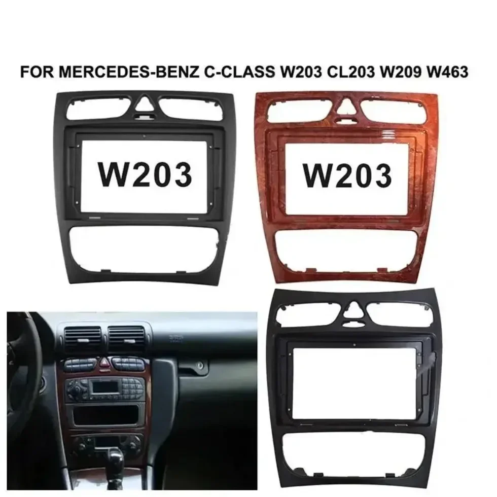 Для Mercedes-Benz C-CLASS(W209) 2002-2006 автомобильный 9-дюймовый экран радио стереопанель рамка
