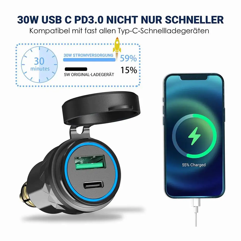 1x Motorcycle DIN Socket Dual USB Charger Adapter For BMW Motorcycle Accessary Voltage Input12V-24V Voltage Output 5V 2.1A+2.1A
1x Motorcycle DIN Socket Dual USB Charger Adapter For BMW Motorcycle Accessary Voltage Input12V-24V Voltage Output 5V 2.1A+2.1A