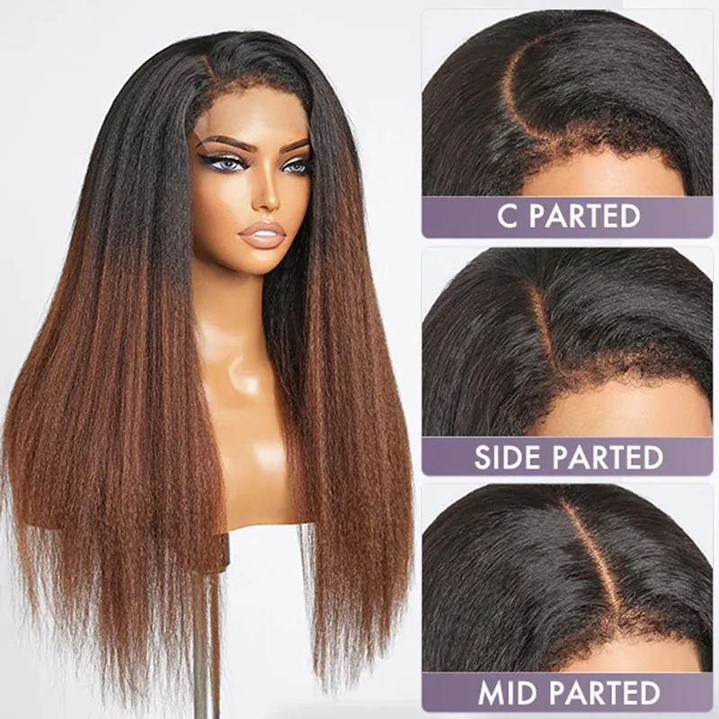 Natural 28inch Soft Ombre Blonde Yaki Kinky Straight Hair Wig For Women Natural Hairline Kinky Straight Wig With Afro Baby Hair
Natural 28inch Soft Ombre Blonde Yaki Kinky Straight Hair Wig For Women Natural Hairline Kinky Straight Wig With Afro Baby Hair