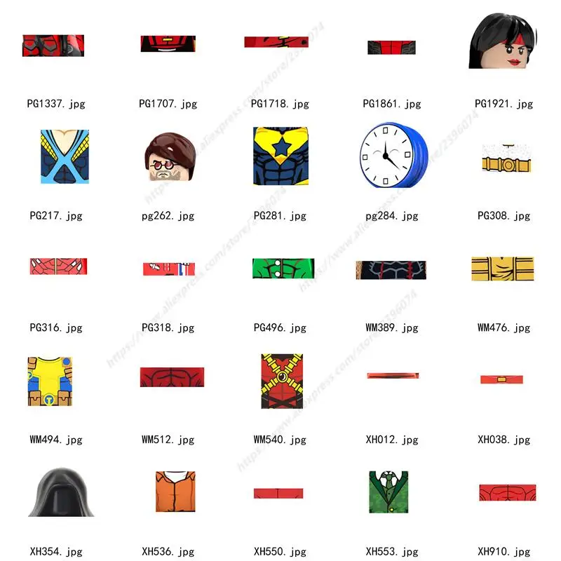 1PCS Single models Figures Head accessories Building Blocks toys for children Series-009
1PCS Single models Figures Head accessories Building Blocks toys for children Series-009