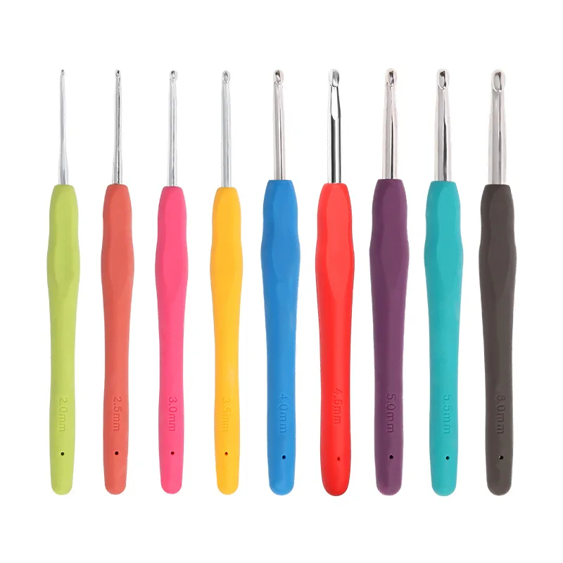 2.0-10.0mm Rubber Handle Crochet Hooks Needles Knit Weave Craft Yarn Sewing Tools Crochet Knitting Needles
2.0-10.0mm Rubber Handle Crochet Hooks Needles Knit Weave Craft Yarn Sewing Tools Crochet Knitting Needles