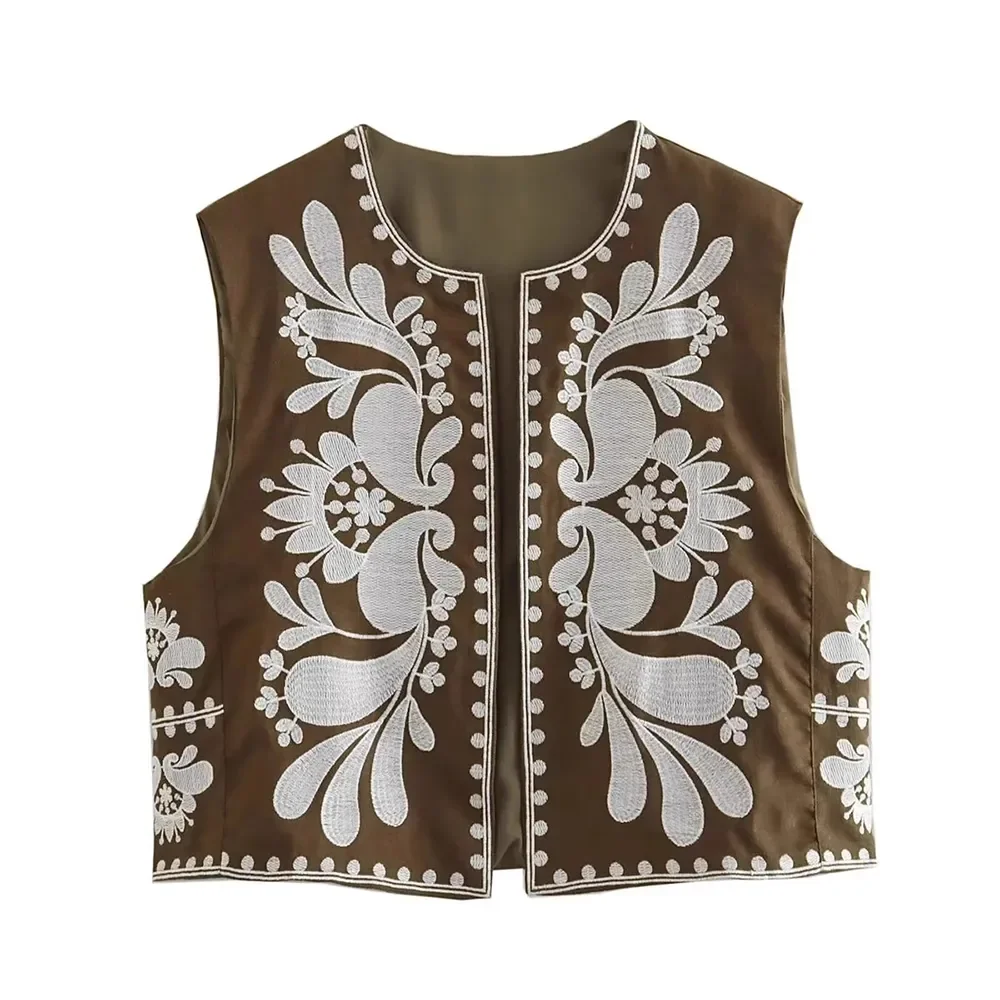 2024 Women Floral Embroidered Vest Top Summer Casual Vintage Y2k Cardigan Waistcoat Woman Chic Loose Outerwear Vest
2024 Women Floral Embroidered Vest Top Summer Casual Vintage Y2k Cardigan Waistcoat Woman Chic Loose Outerwear Vest