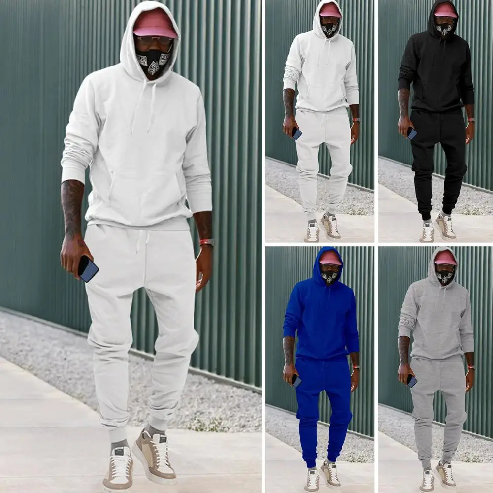 Autumn Winter Tracksuit Comfortable Men's Sports Outfit Loose-fit Hooded Tracksuit with Drawstring Waist Ankle-banded for Spring
Autumn Winter Tracksuit Comfortable Men's Sports Outfit Loose-fit Hooded Tracksuit with Drawstring Waist Ankle-banded for Spring