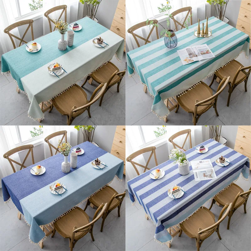 Tablecloth For Rectangle Table Striped Tassel Hotel Wedding Banquet Table Cover Double Color Stitching Cotton Linen Table Cloth
Tablecloth For Rectangle Table Striped Tassel Hotel Wedding Banquet Table Cover Double Color Stitching Cotton Linen Table Cloth
